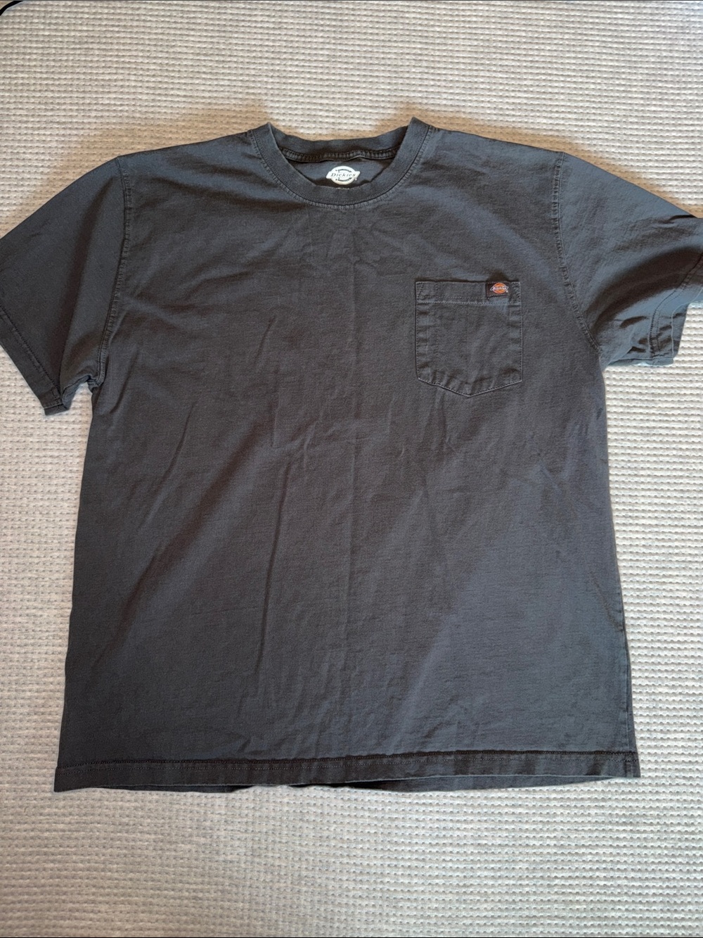Dickies Dark Gray Crewneck Tee with Logo Print